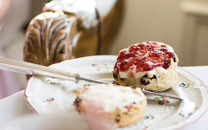 High tea scones - jam and cream